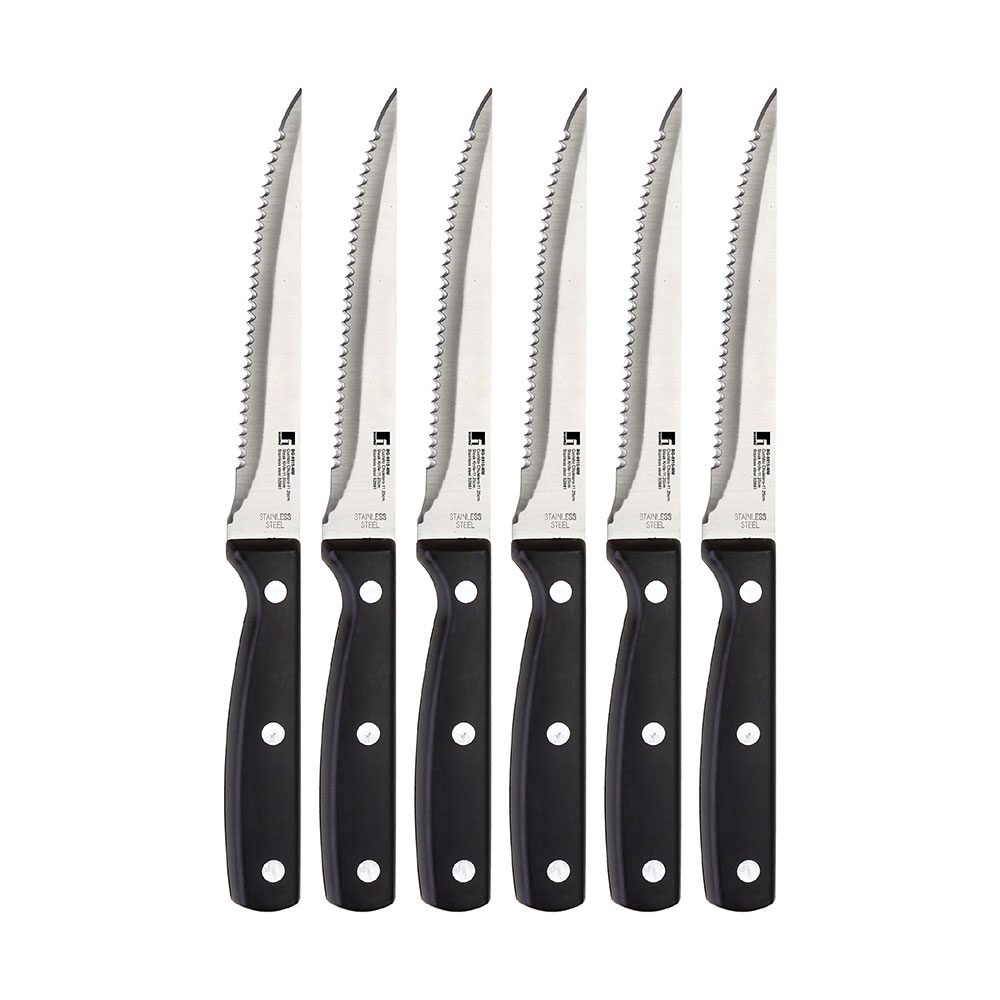 Kit 6 unid facas de inox. masterpro gourmet bg8915mm bergner