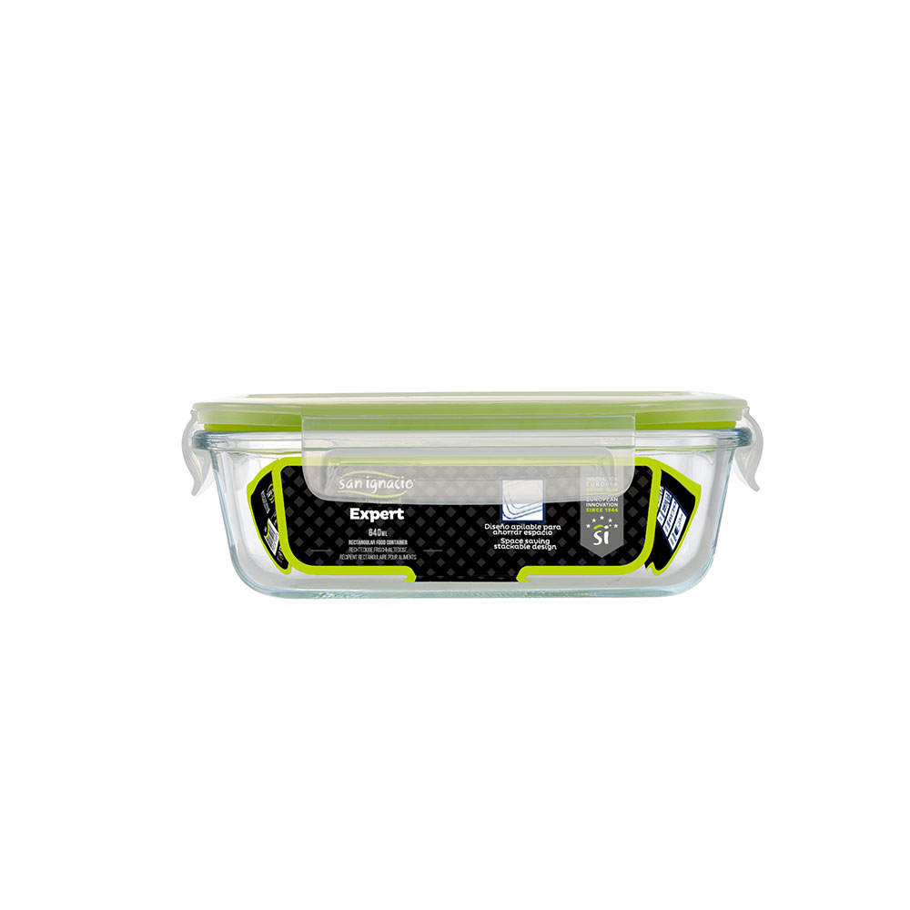Hermético retangular 640ml borosilicato expert sg4701 san ignacio