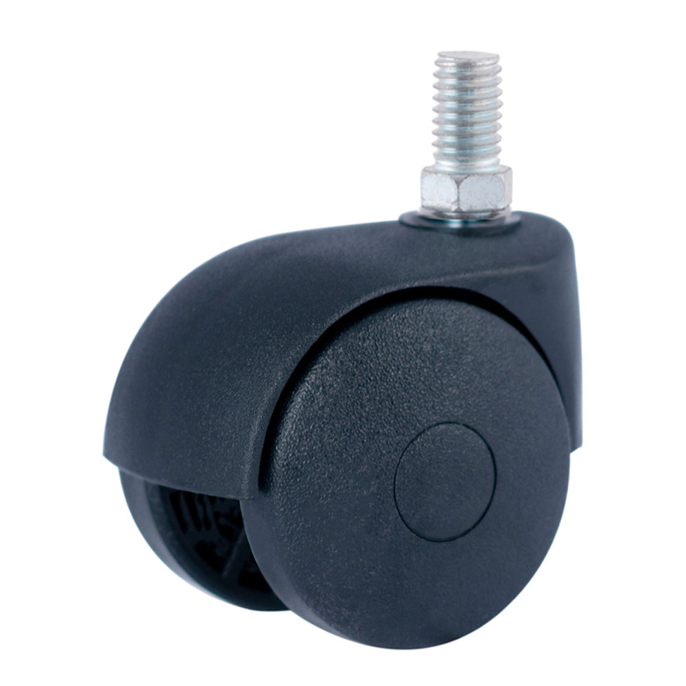 Roda espiga roscada ø50mm (roda) polipropileno preto cr39430 afo