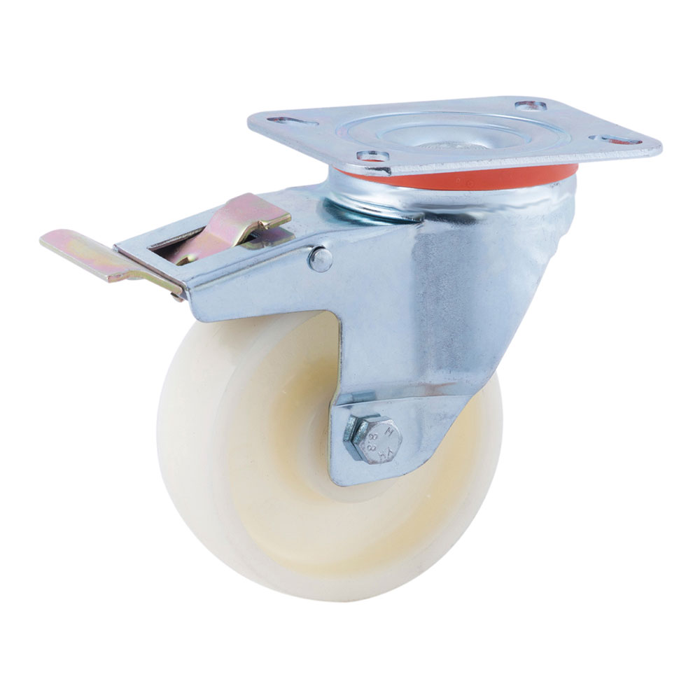 Roda giratória travão ø100mm (roda) poliamida nylon cr30107 afo