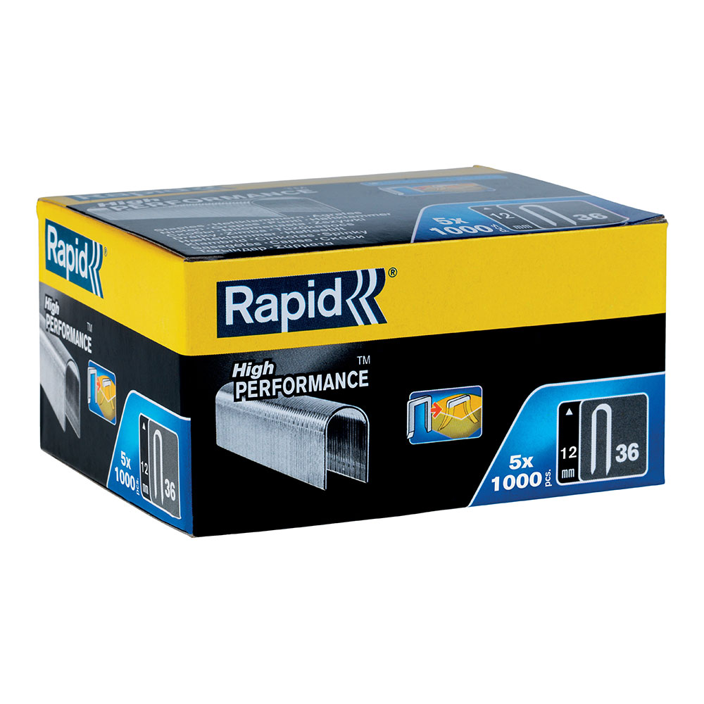 Caixa 5.000 agrafos para cabo 36 12mm. 5x1000 unid. dp 11885110 rapid