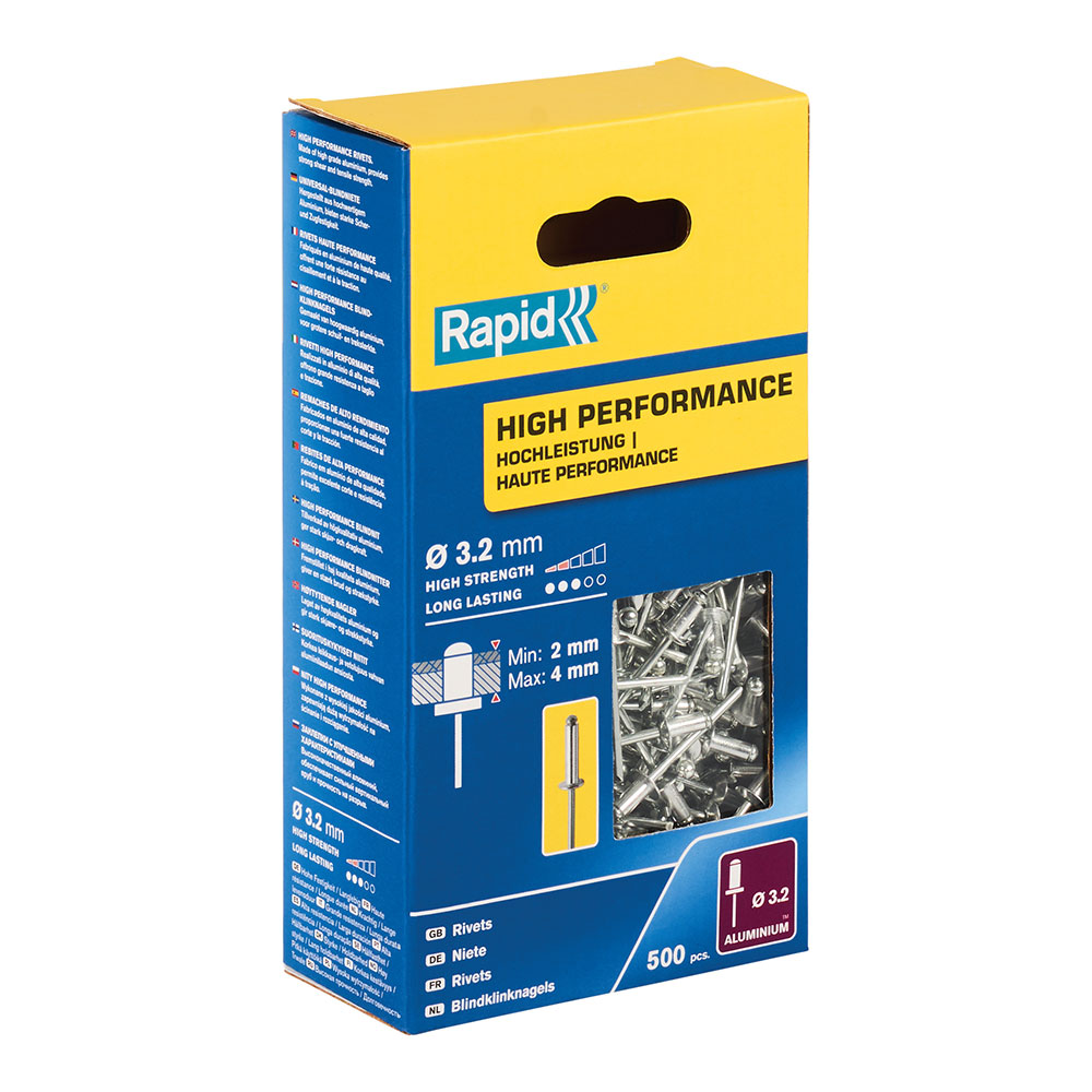 Caixa 500 rebites ø3 2x8mm - alto rendimento 5001431 rapid