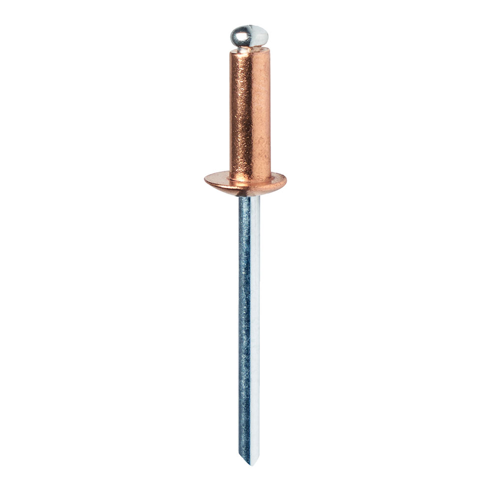 Blíster de 50 rebites ø4 8x12mm alu + broca cobreado 5001467 rapid