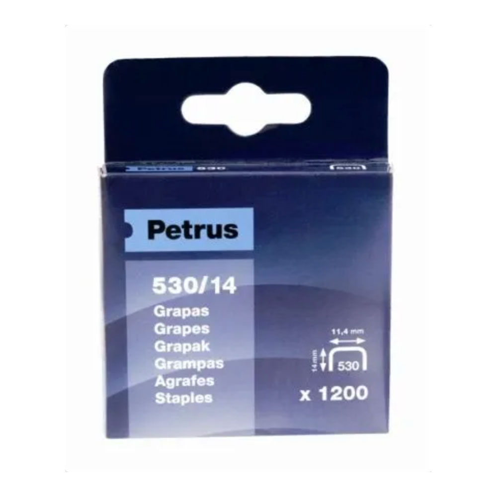 Caixa 1200 agrafos mod. 530/14mm 77517 petrus