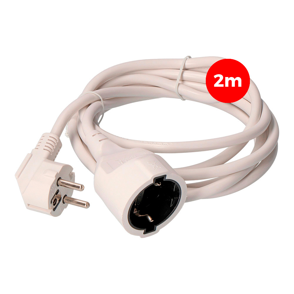Extensão de cabo 3x1 5mm t/tl 2m branco edm