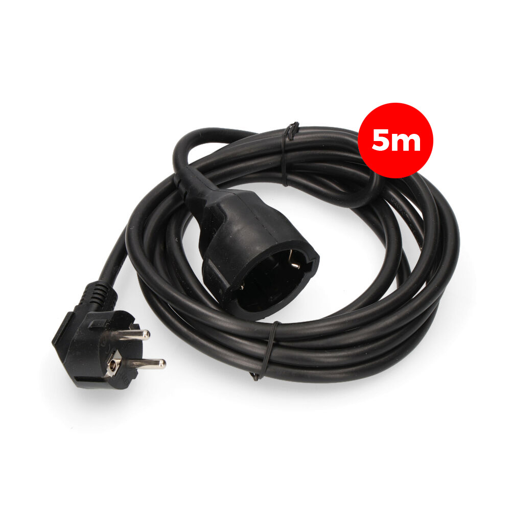 Extensão de cabo 3x1 5mm t/tl 5m preto edm