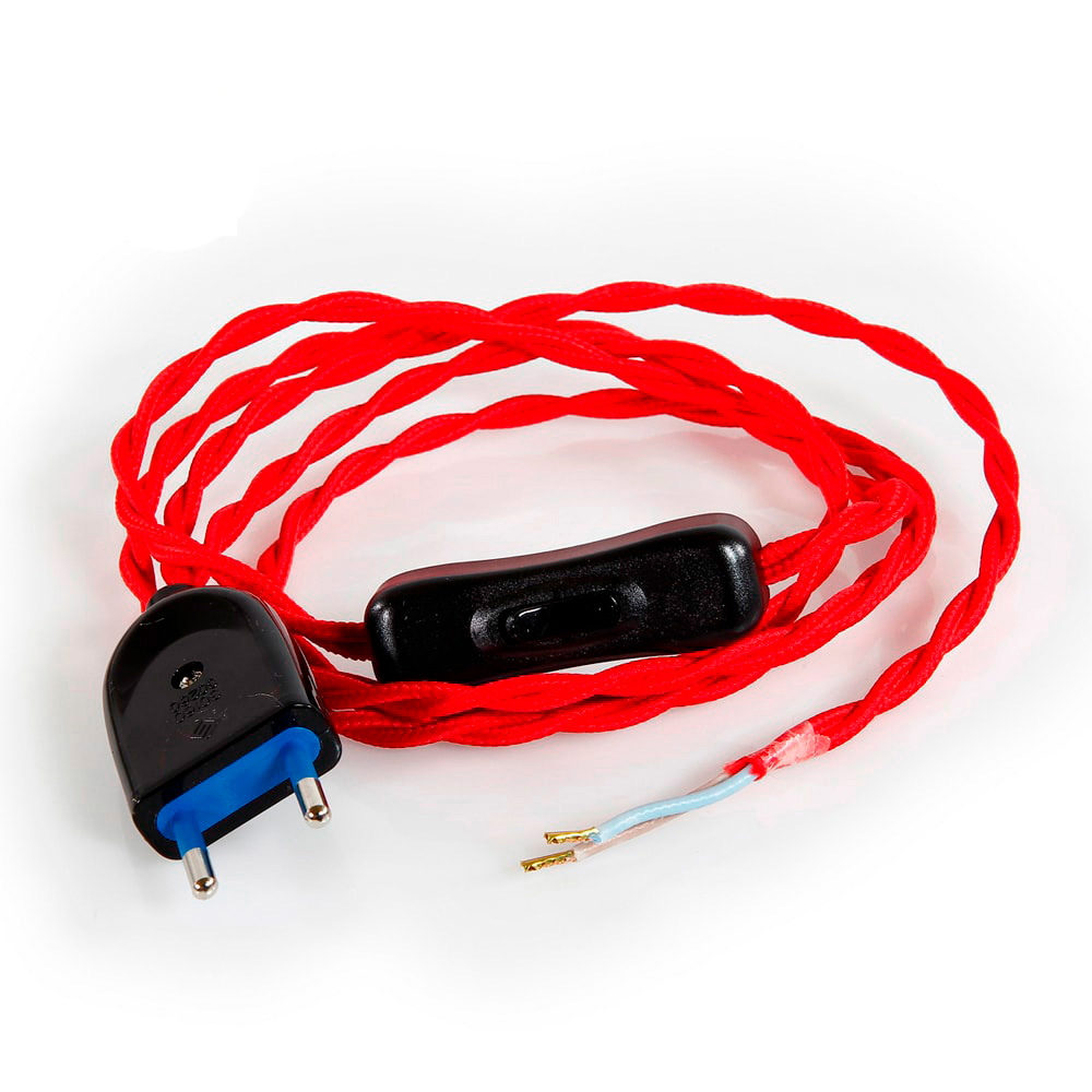 Kit cordão trançado 2m 2x0 75m 120cm + 80cm vermelho