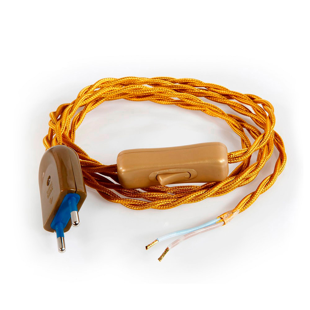Kit cordão trançado 2m 2x0 75m 120cm + 80cm ouro