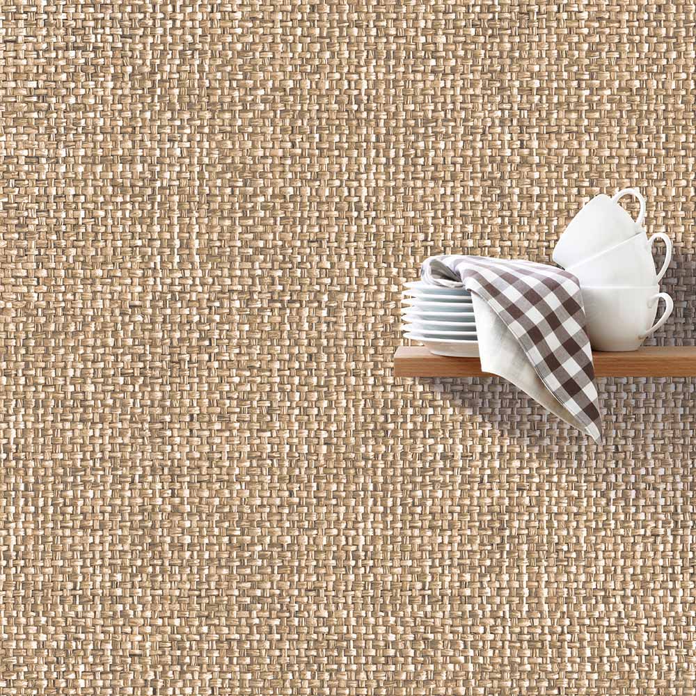 Rolo de papel de parede de alta qualidade textura rafia branco 0 53x10m 2059-1 ich