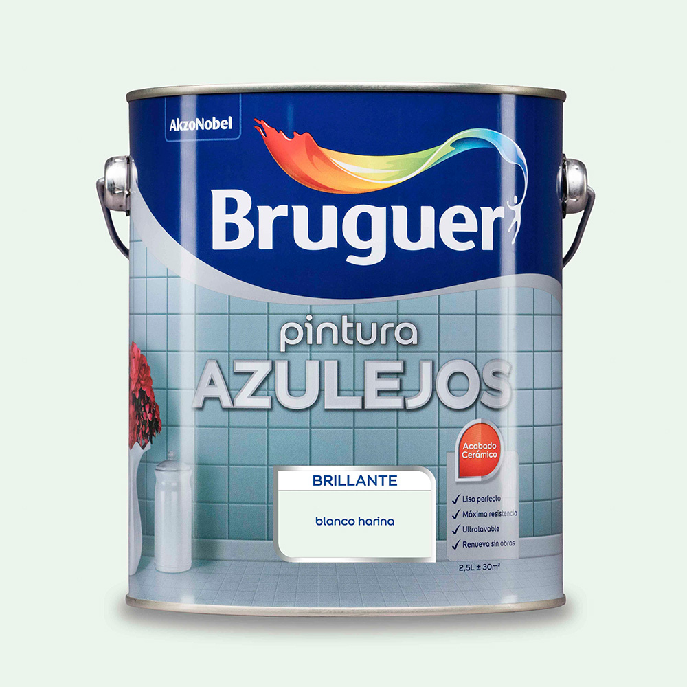 Esmalte brilhante para azulejos. branco farinha 2 5l 5274271 bruger