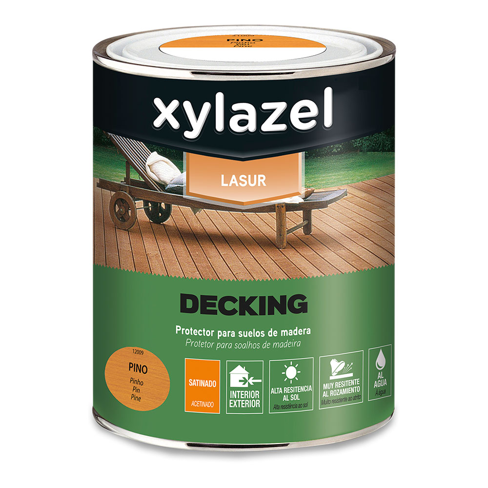 Xylazel protetor de soalhos de madeira de longa duração decking pinho 0 75l