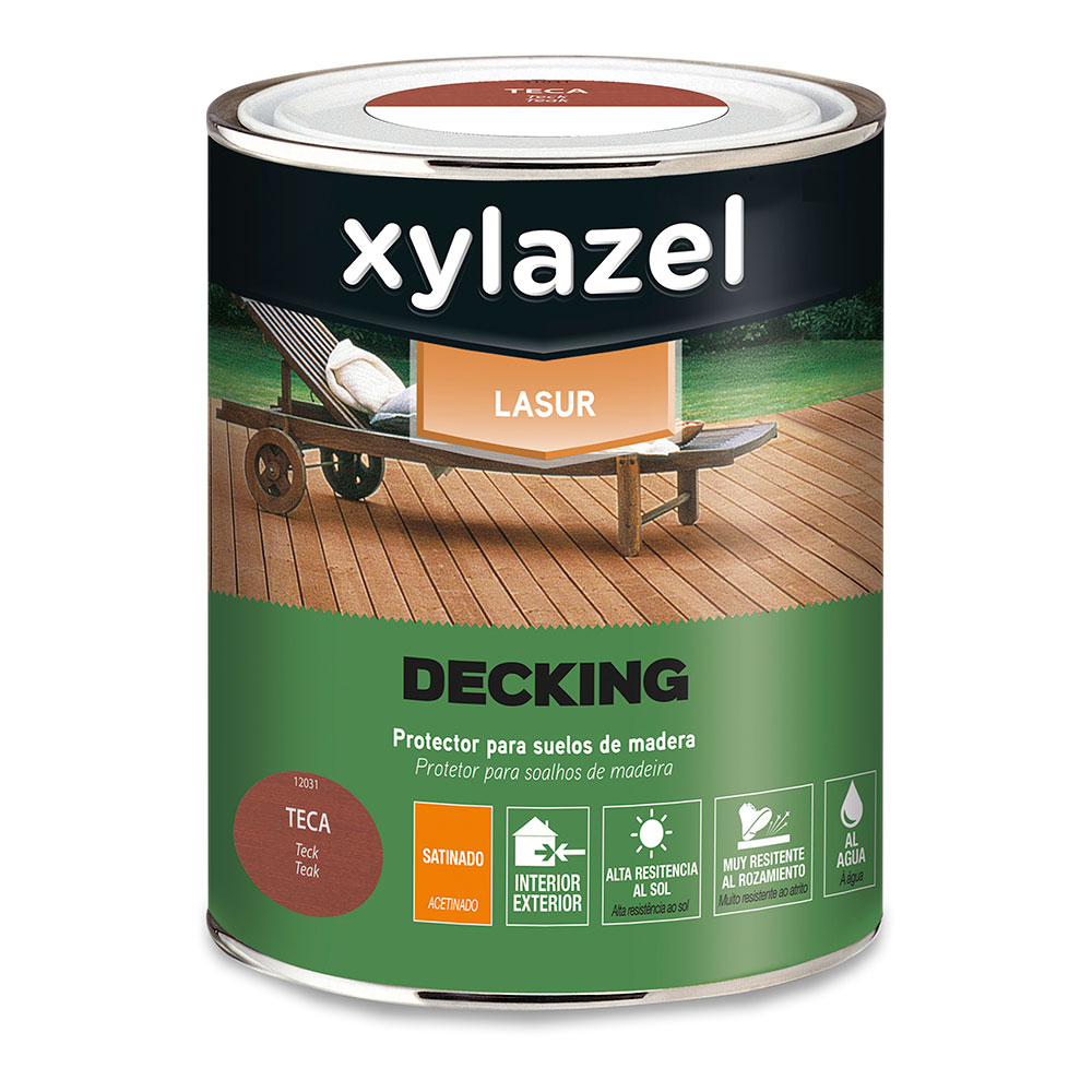 Xylazel protetor de soalhos de madeira de longa duração decking teca 0 75l