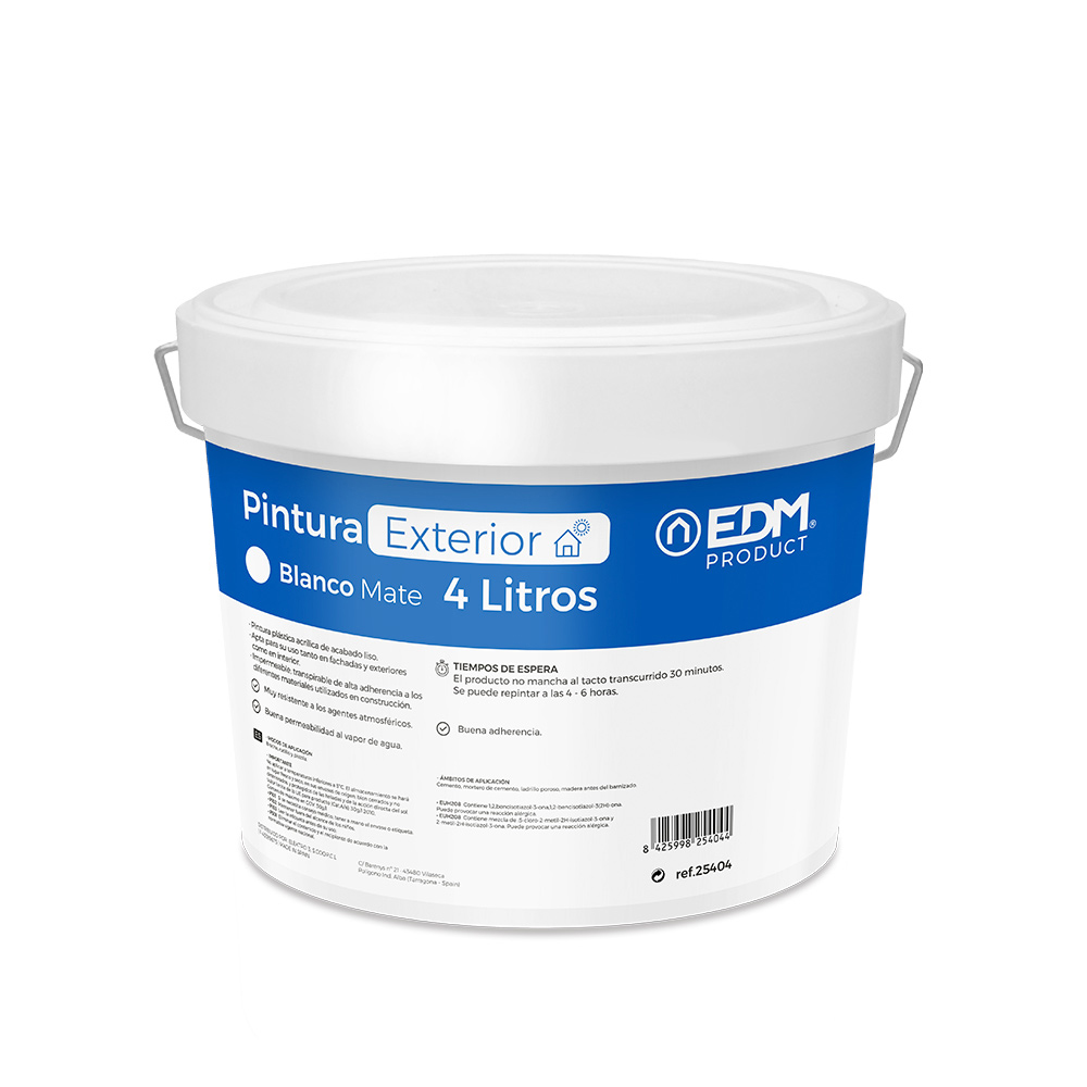 S.of. pintura plastica mate interior / exterior branca 4l edm