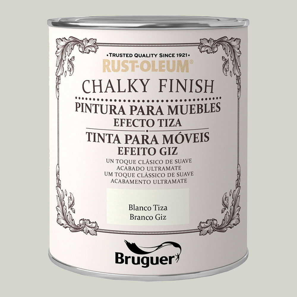 Rust-oleum chalky finish móveis branco giz 0 125l 5397508 bruguer