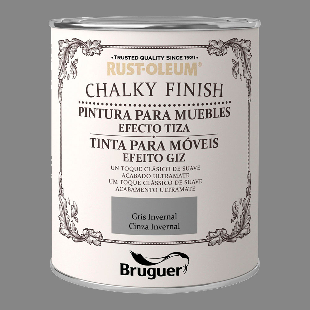 Rust-oleum chalky finish móveis cinzento invernal 0 75l 5397538 bruguer