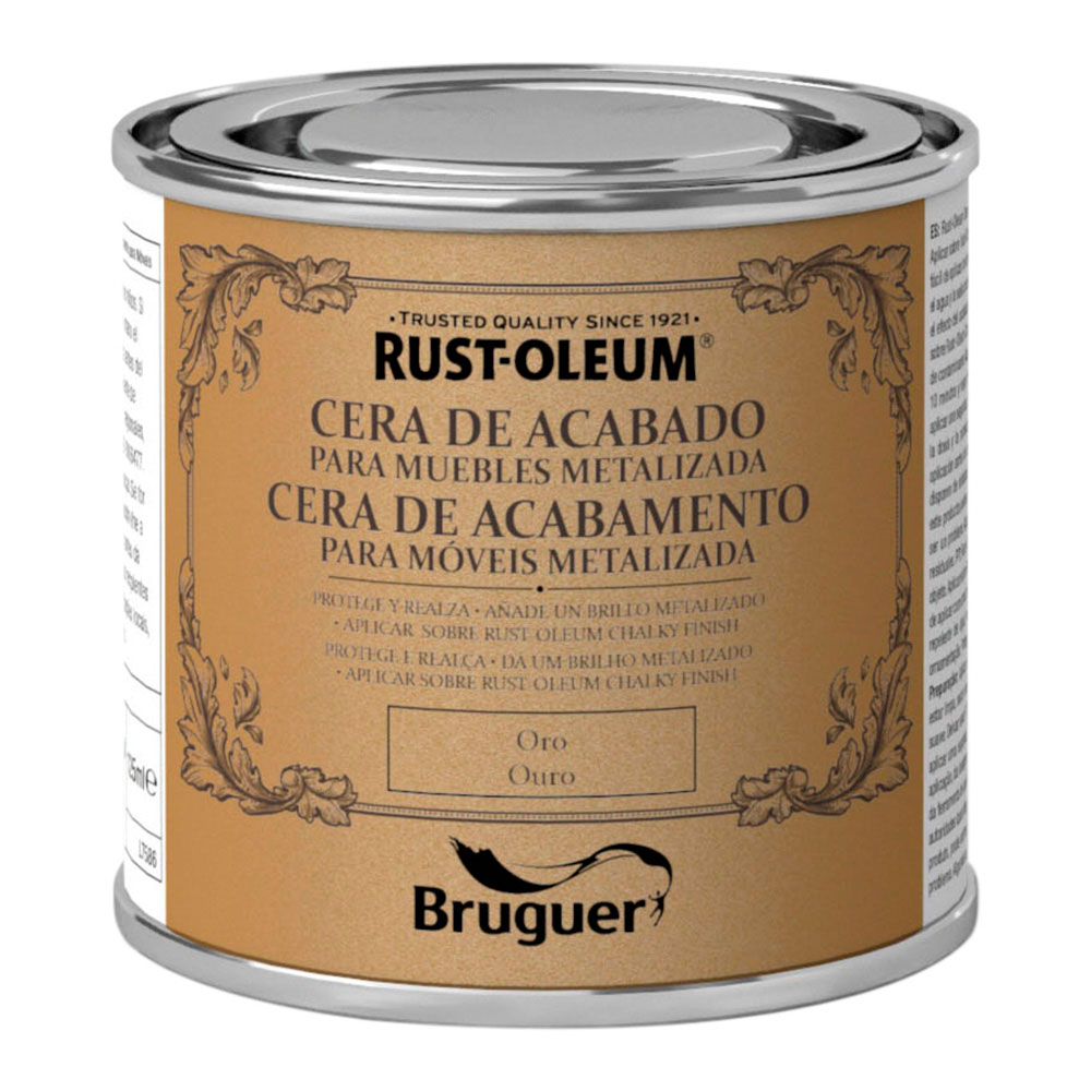 Rust-oleum chalky finish cera para móveis ouro 0 125l 5397505 bruguer
