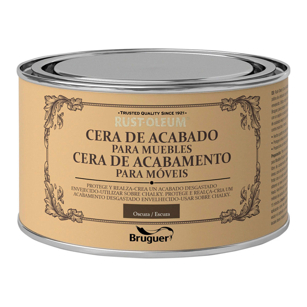 Rust-oleum chalky finish cera para móveis escuro 0 4l 5397502 bruguer