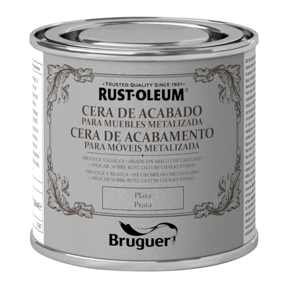 Rust-oleum chalky finish cera para móveis prata 0 125l 5397504 bruguer
