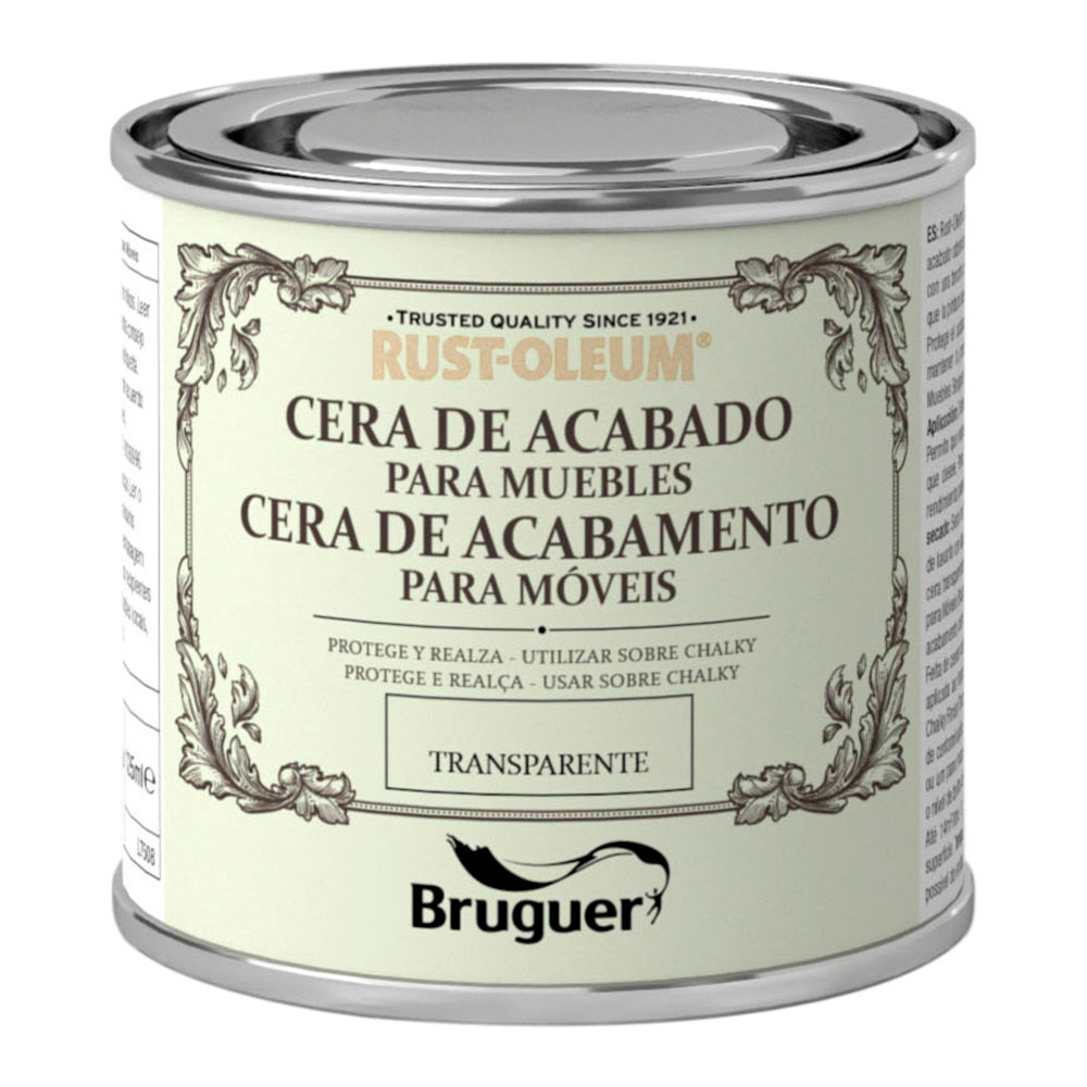 Rust-oleum chalky finish cera para móveis transparente 0 125l 5397501 bruguer