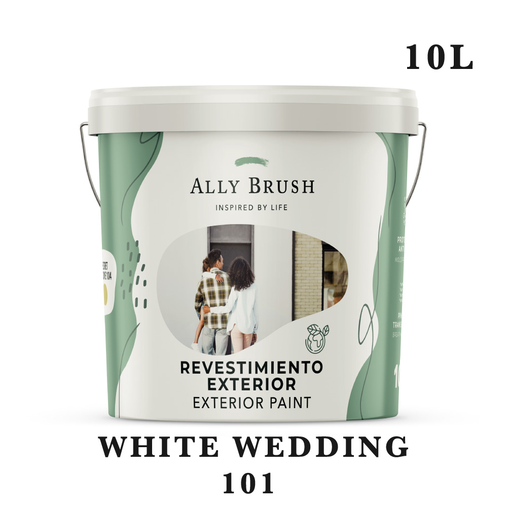 Pintura ally brush exterior white wedding 10l
