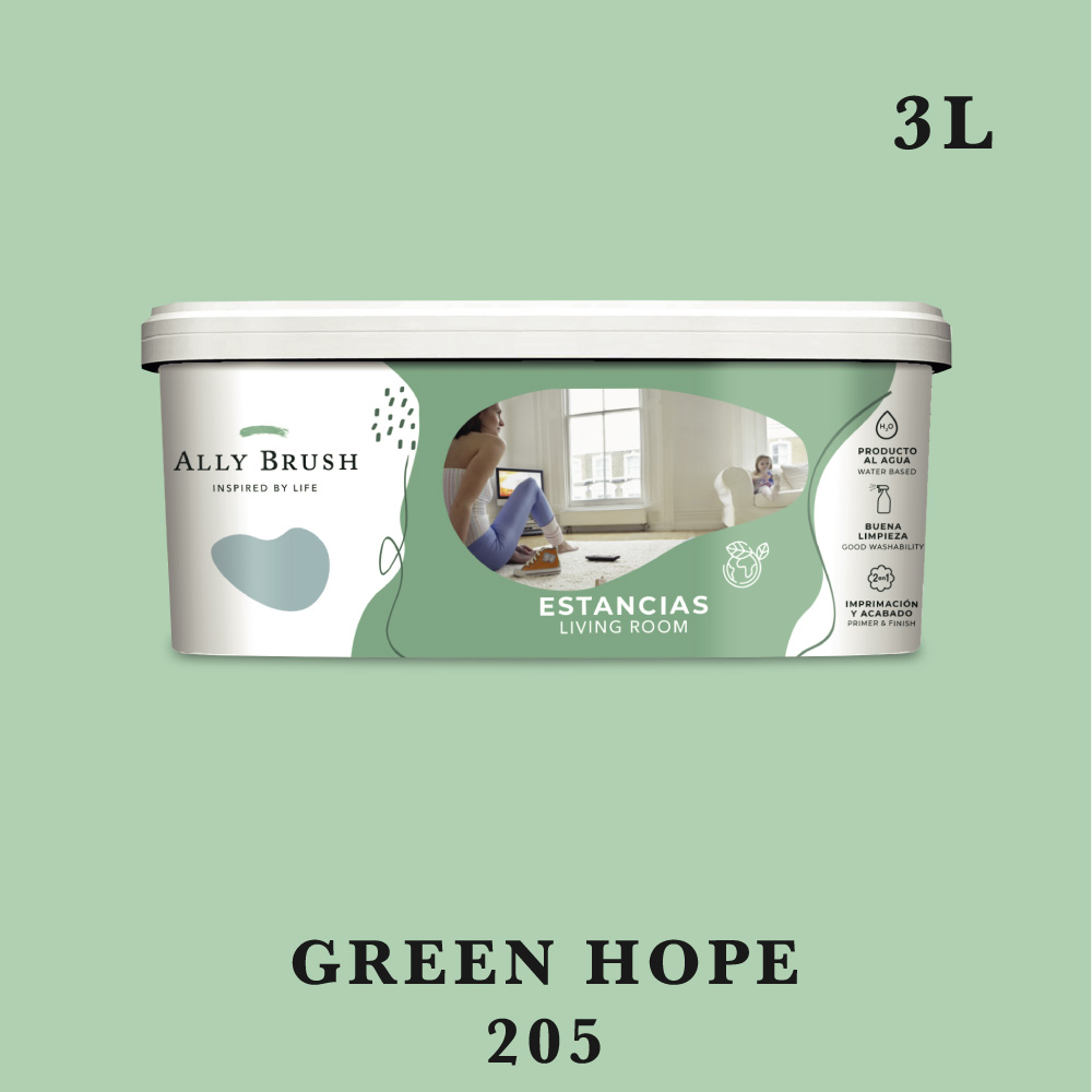 Pintura ally brush interior green hope 3l