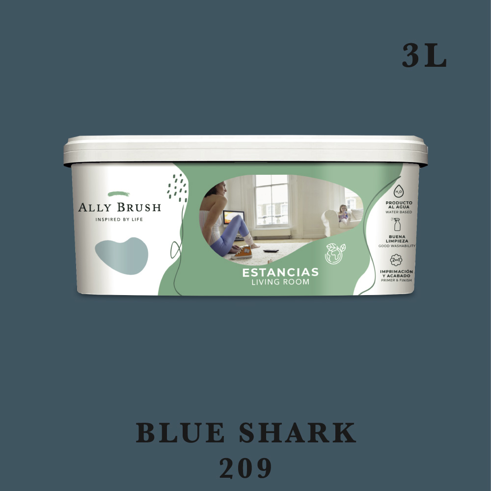 Pintura ally brush interior blue shark 3l