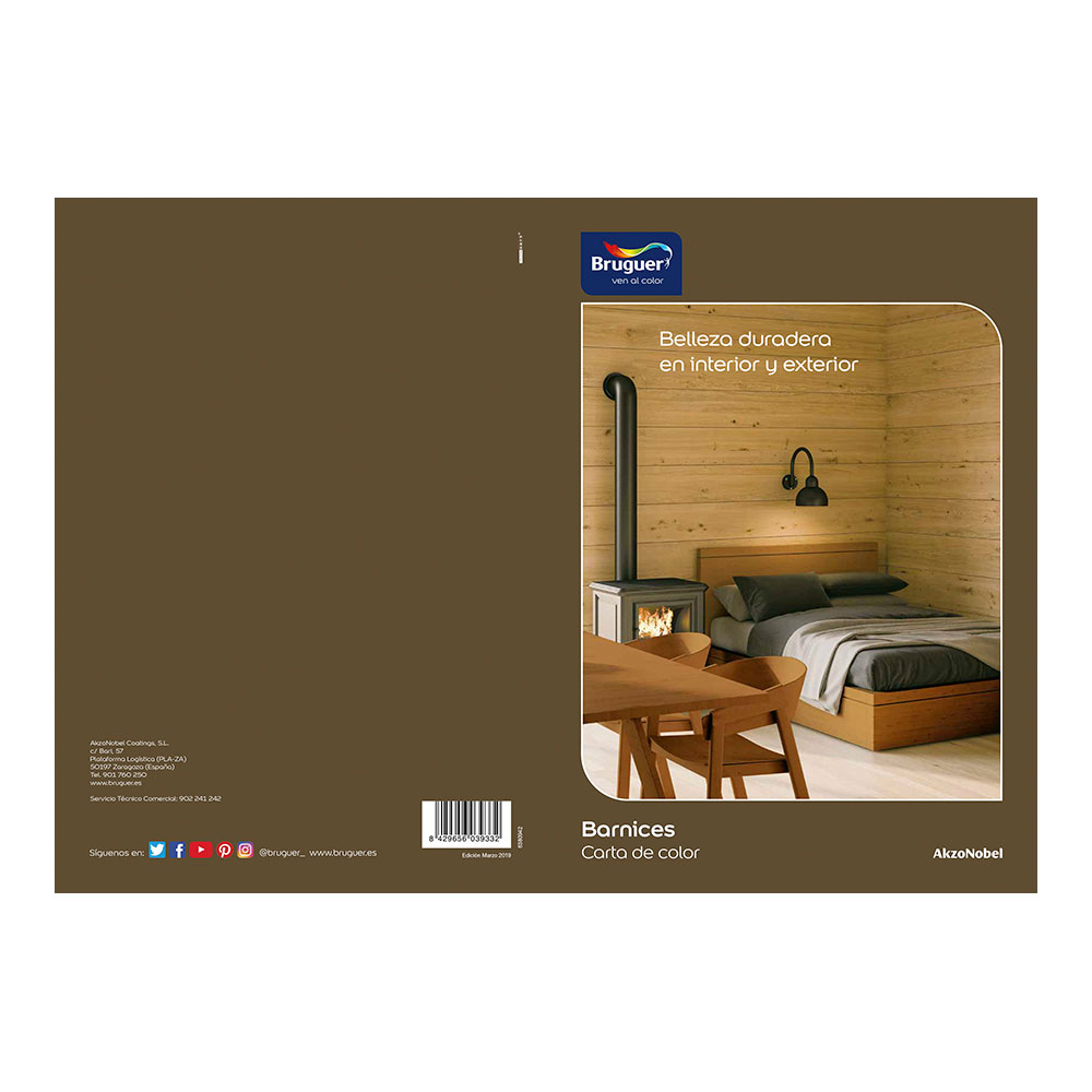 ult. unidades *merchandising* carta de cores de verniz 6380942 bruguer