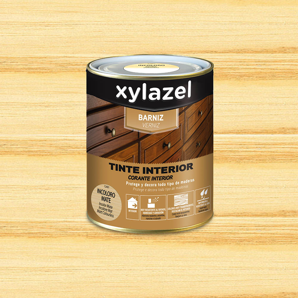 Xylazel verniz tinta interior mate incolor 375ml 5396044
