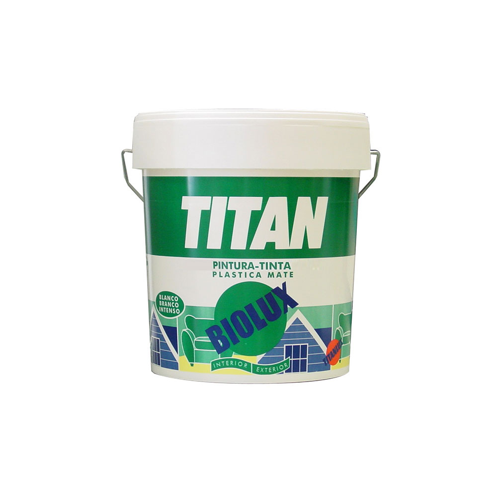 Tinta plástica interior-exterior mate biolux 15l titan a62000815