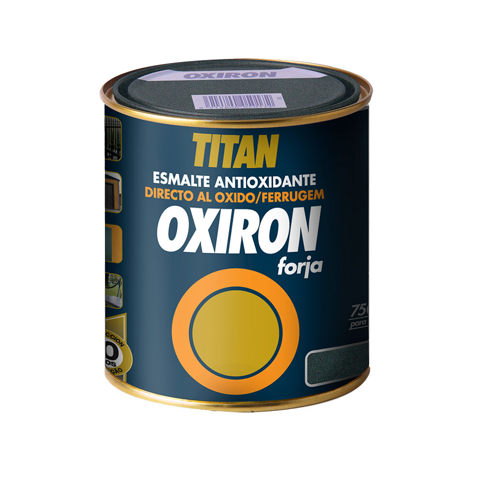 Esmalte metálico antioxidante oxiron forja preto 750ml titan 020020434