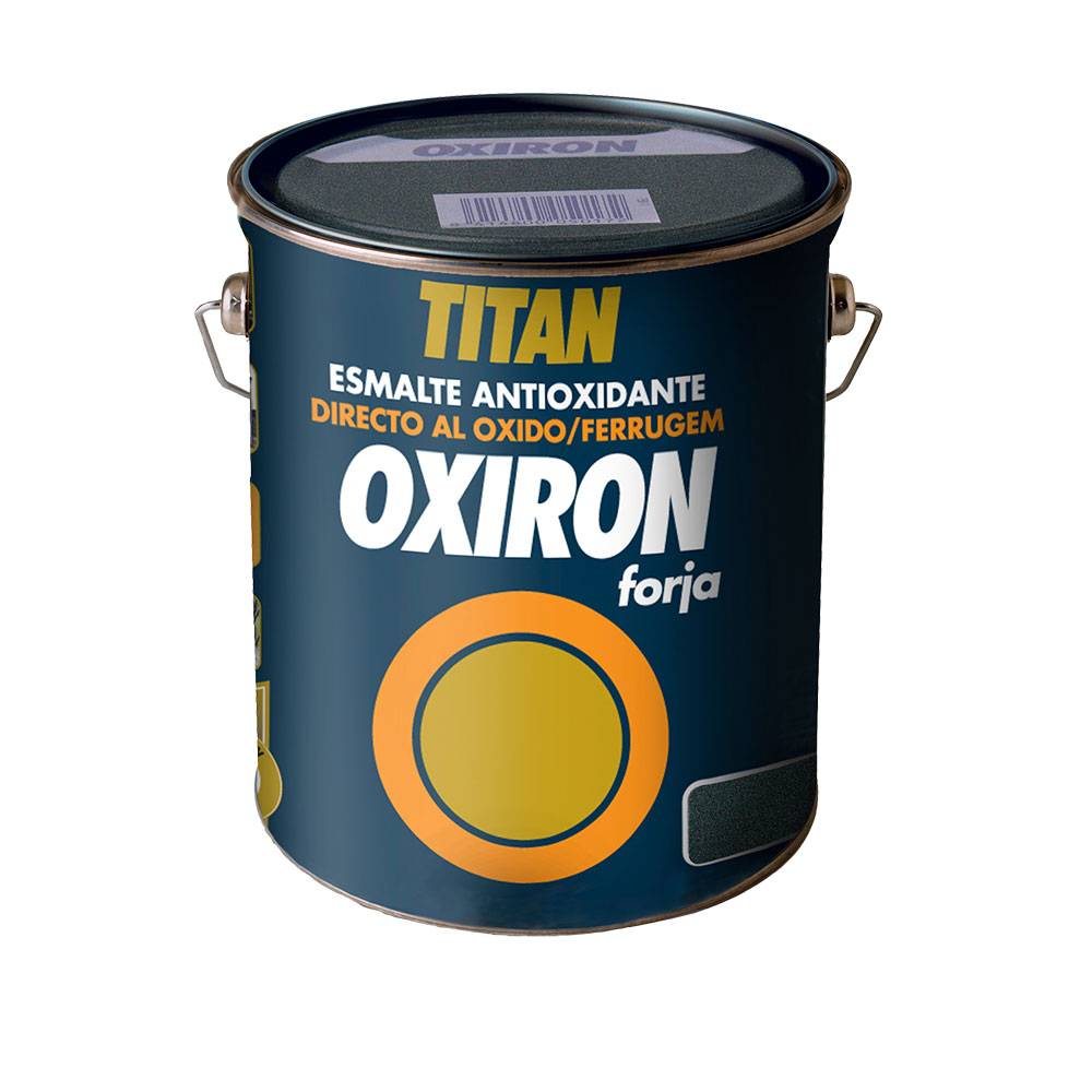 Esmalte metálico antioxidante oxiron forja preto 4l titan 020020404