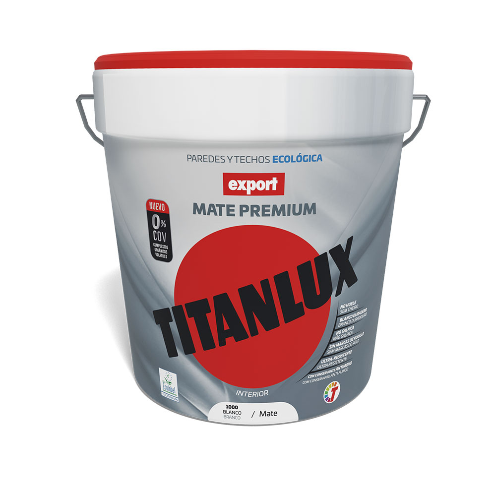 Tinta vinílica lavável export branca decoração 4l titanlux f31110004