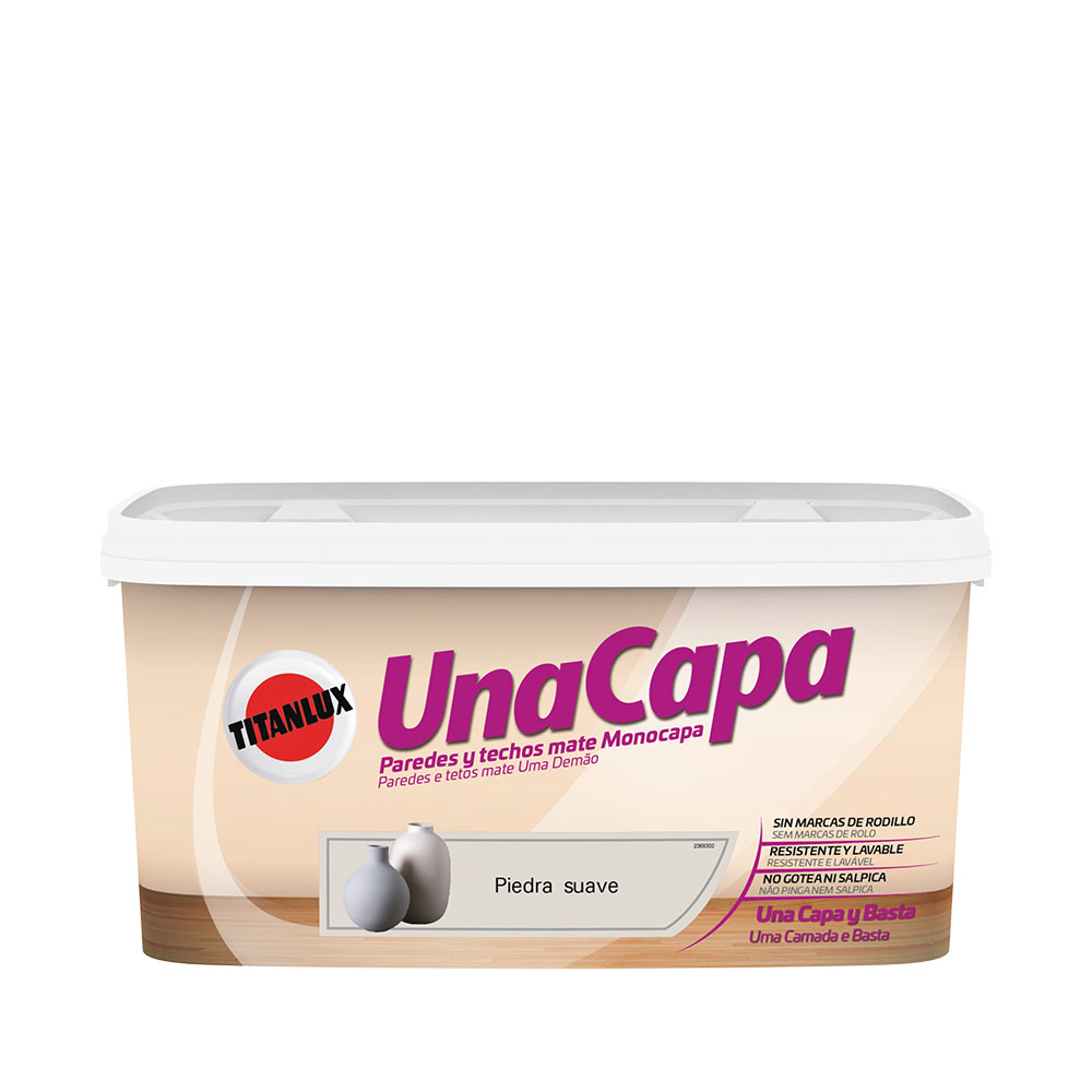 Tinta monocapa pedra suave mate interior 4l titanlux 069630204