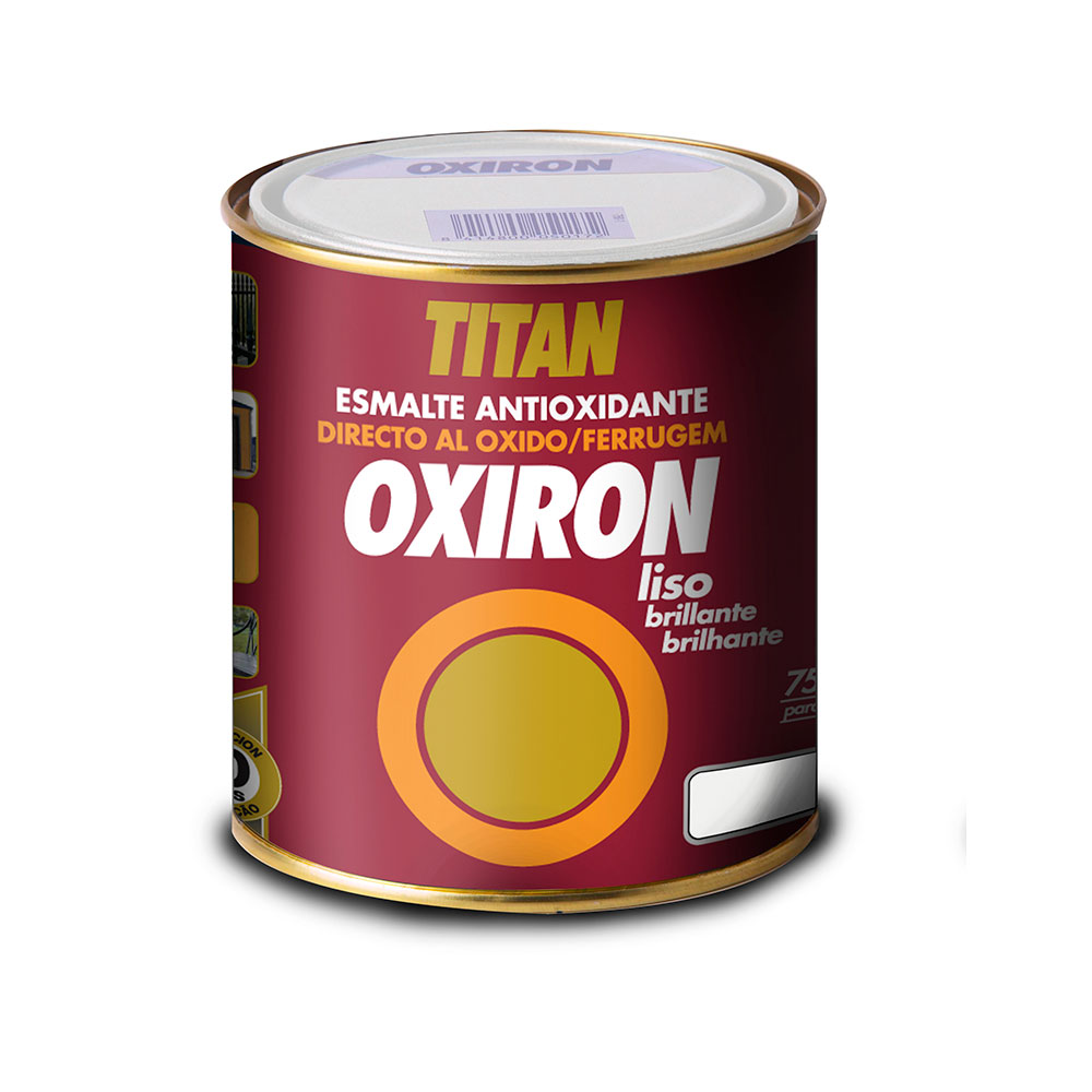 Esmalte metálico antioxidante oxiron liso brilhante branco 750ml titan 02c456634