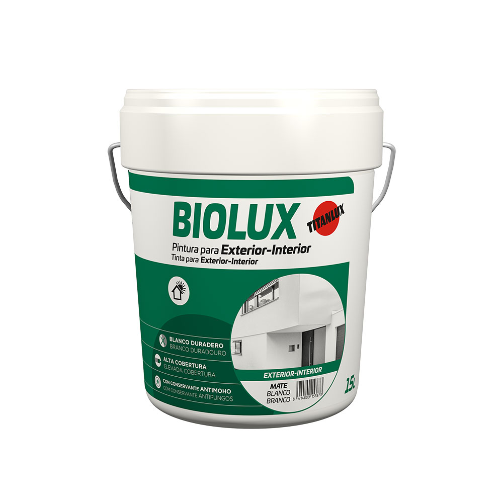 Tinta plástica interior-exterior mate biolux 4l titan a62000804