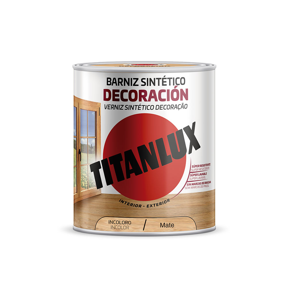 Verniz sintético decoração mate incolor 250ml titanlux m12100014