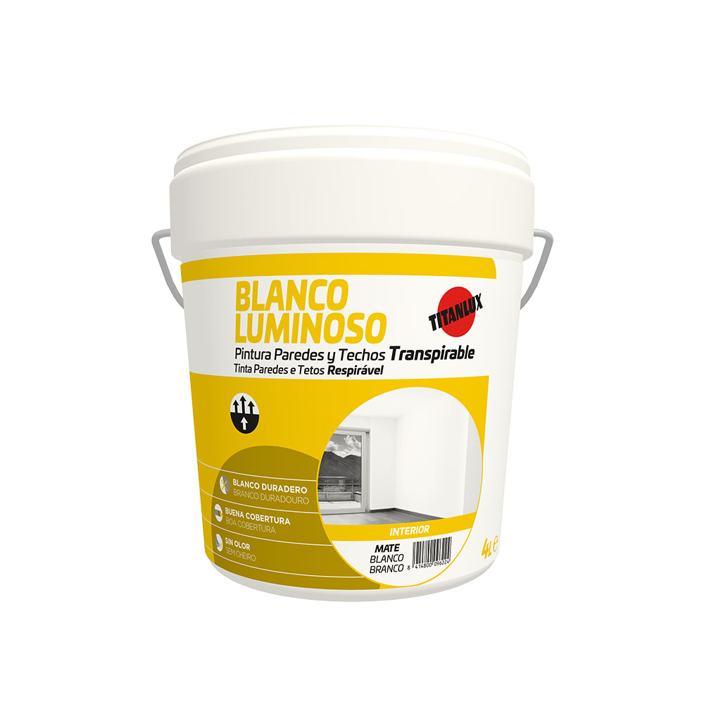 Tinta paredes e tetos branco luminoso mate interior titan 03h000104