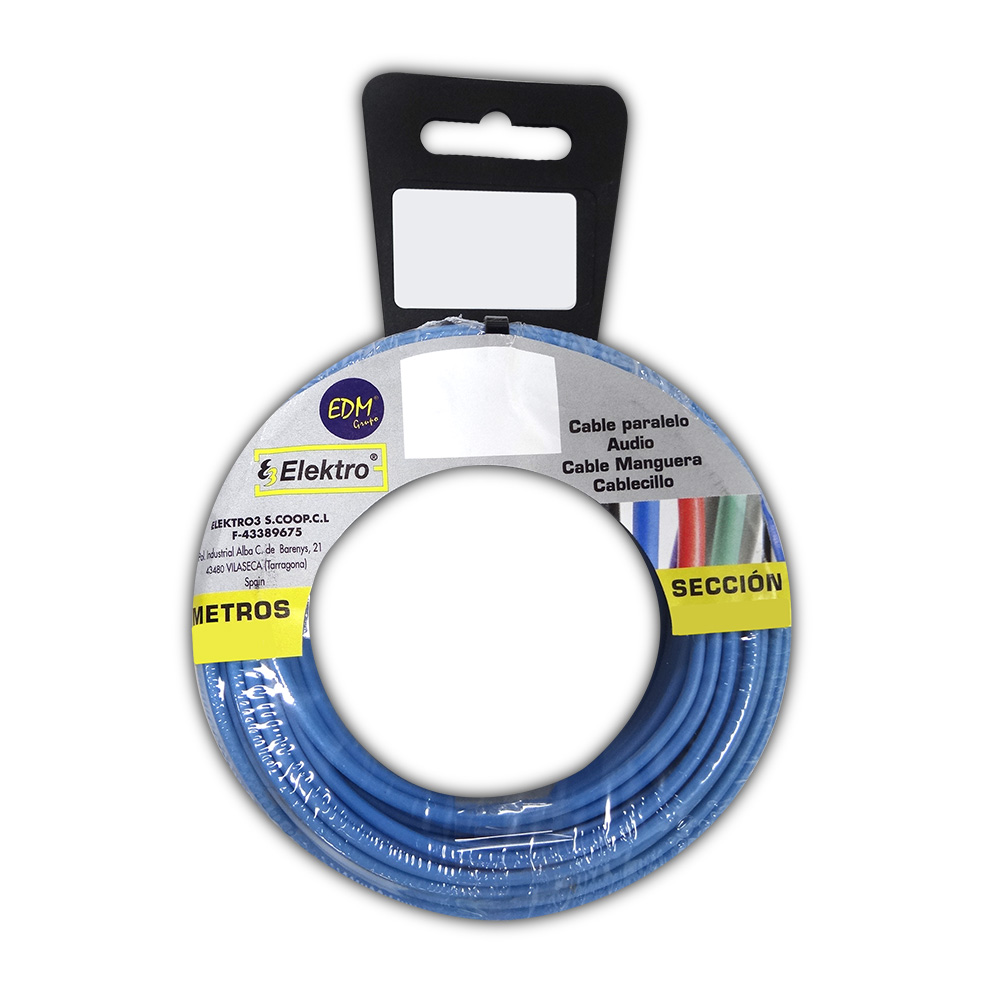 Rolo de cabo flexível 6mm azul livre de halogéneos 25m