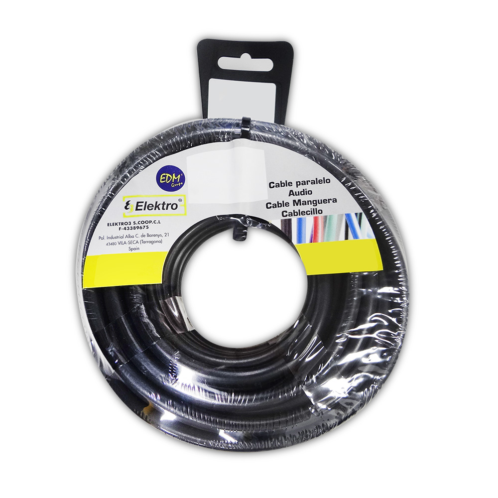 Rolo de cabo flexível 6mm preto livre de halogéneos 25m