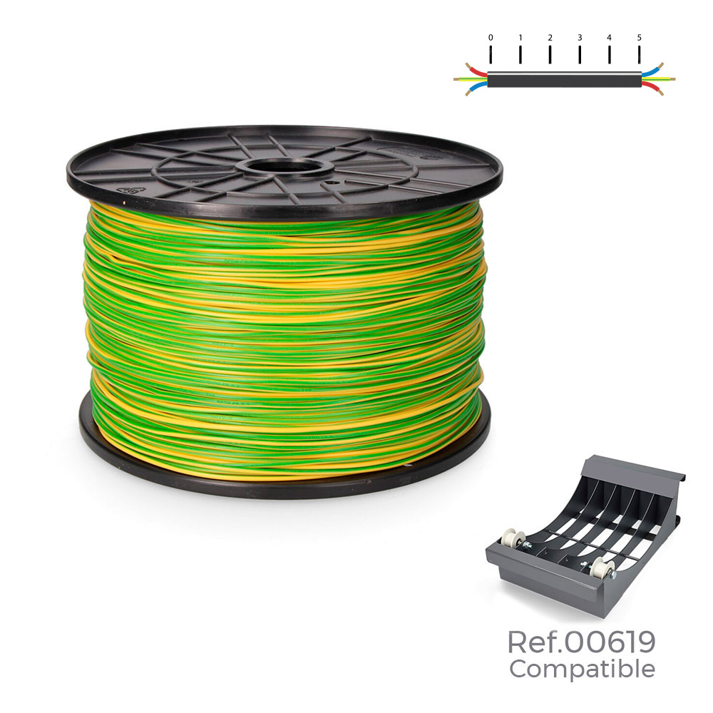 Bobine cabo flexivel 2 5mm bicolor 800m (bobine grande ø400x200mm)