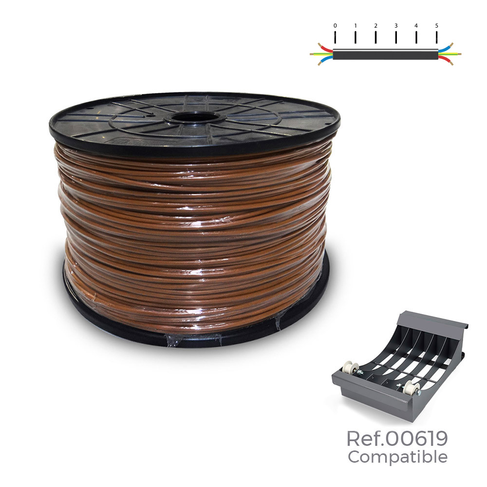 Bobine cabo flexivel 2 5mm castanho 800m (bobine grande ø400x200mm)