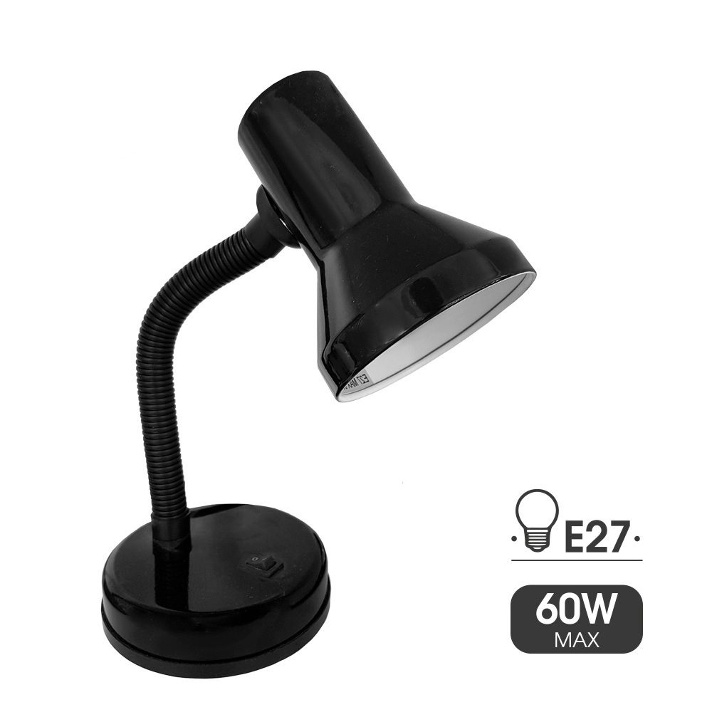Candeeiro de mesa modelo london e27 60w cor preto edm