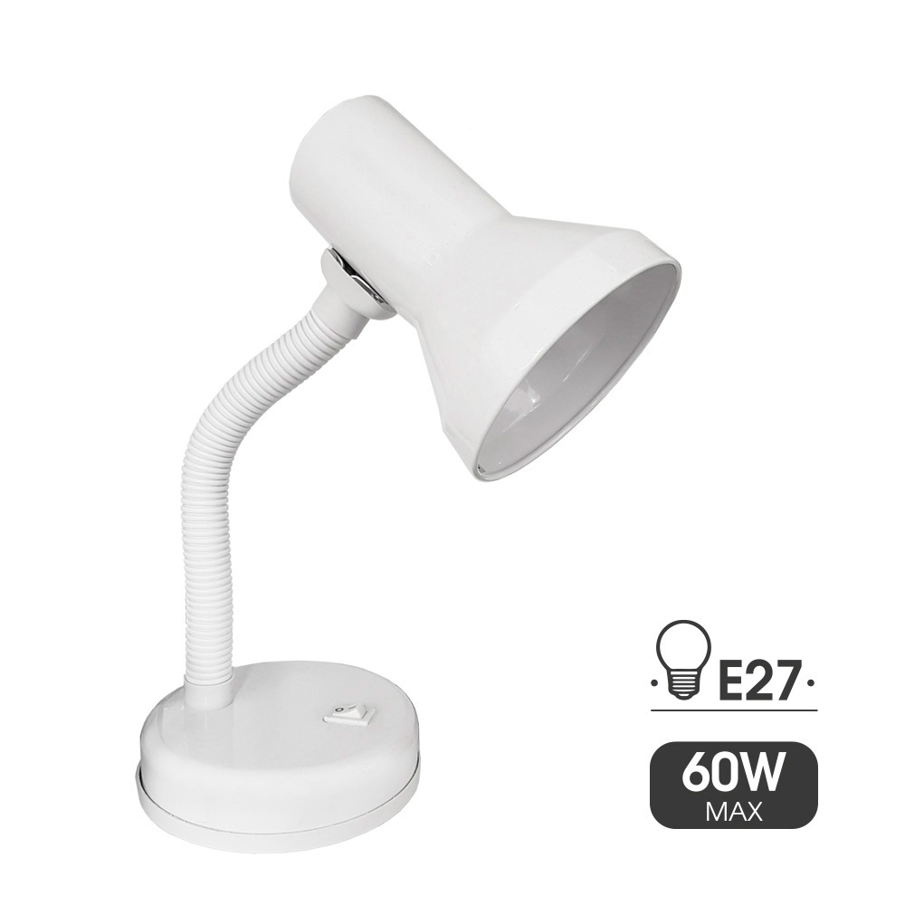 Candeeiro de mesa modelo london e27 60w cor branco edm