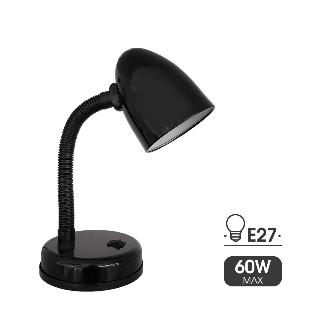 Candeeiro de mesa modelo amsterdam e27 60w cor preto edm