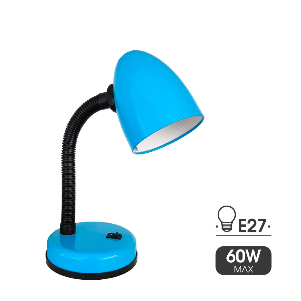 Candeeiro de mesa modelo amsterdam e27 60w cor azul edm