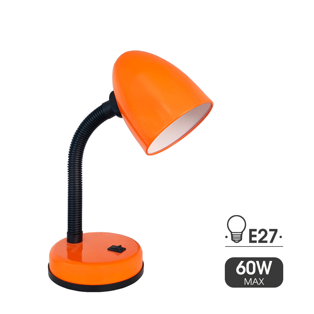 Candeeiro de mesa modelo amsterdam e27 60w cor laranja edm