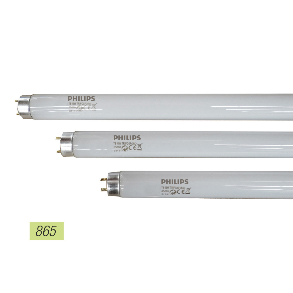 Tubo fluorescente 18w triphosphor 865k modelo: t8 luz fria philips