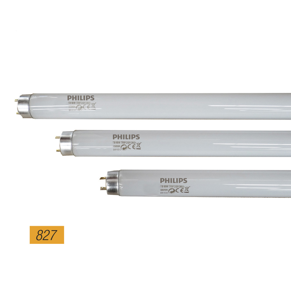 Tubo fluorescente 58w triphosphor 827k modelo: t8 luz quente philips