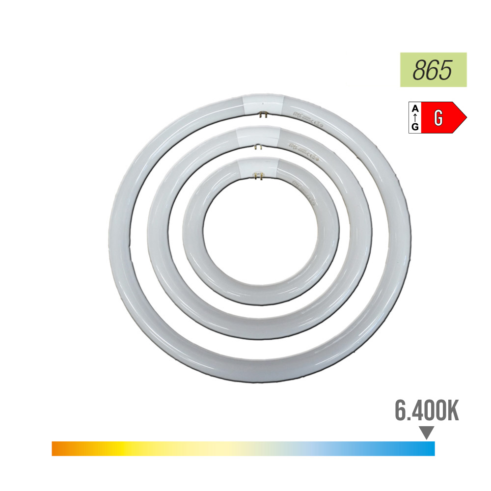 Tubo circular fluorescente 32w ø30cm trifósforo 865k luz fria philips