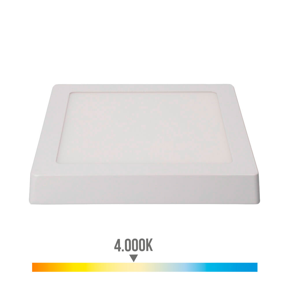 Downlight led superfície quadrado 20w 1500lm 4000k luz dia. branco 22 5x22 5x4cm edm
